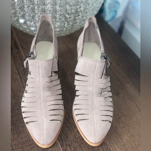 1. State Arnet Stacked Heel booties Suede Gray 9M - Picture 2 of 16